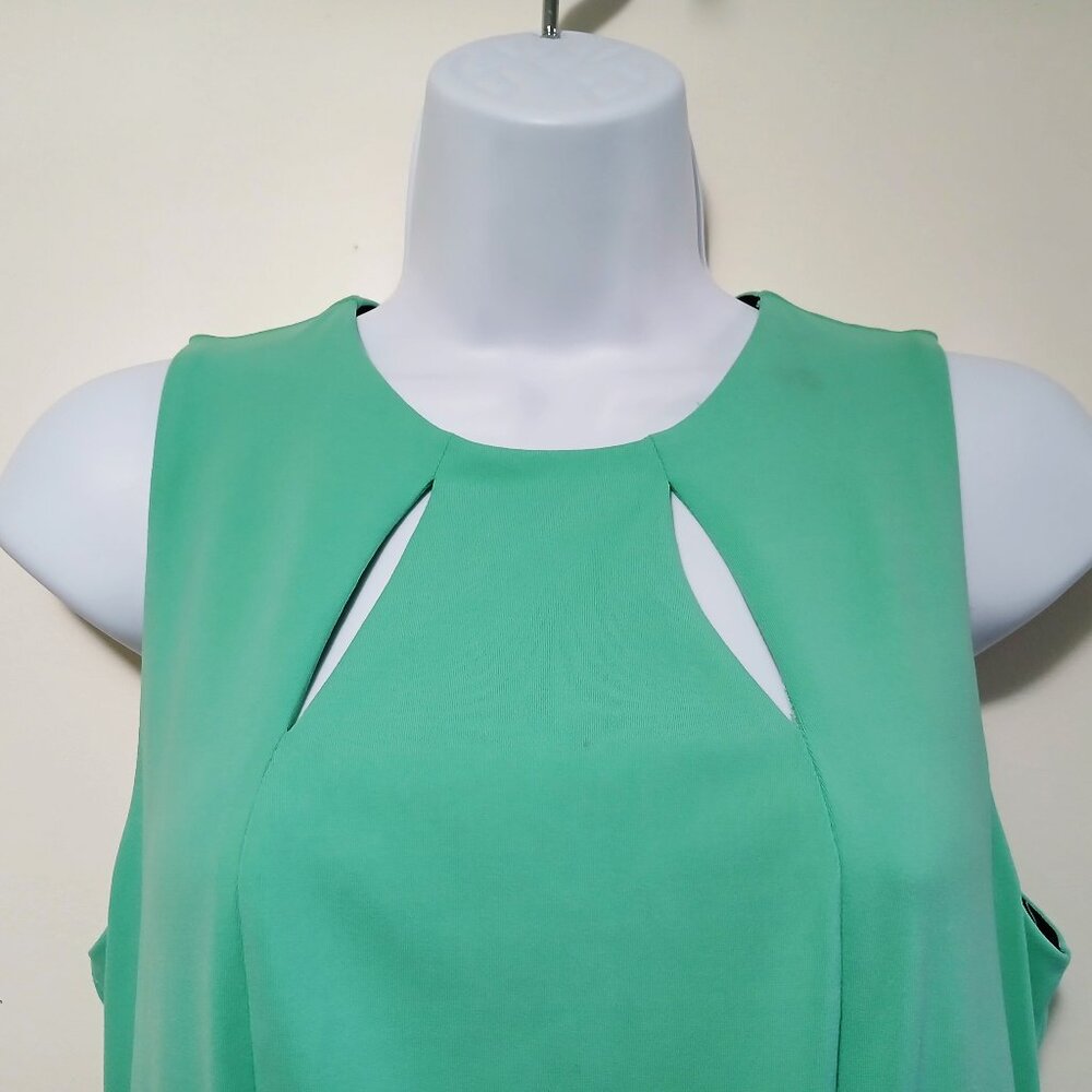 Cynthia Rowley Women’s Fit and Flare Knee Length Sleeveless Green Dress Size M - Picture 2 of 10
